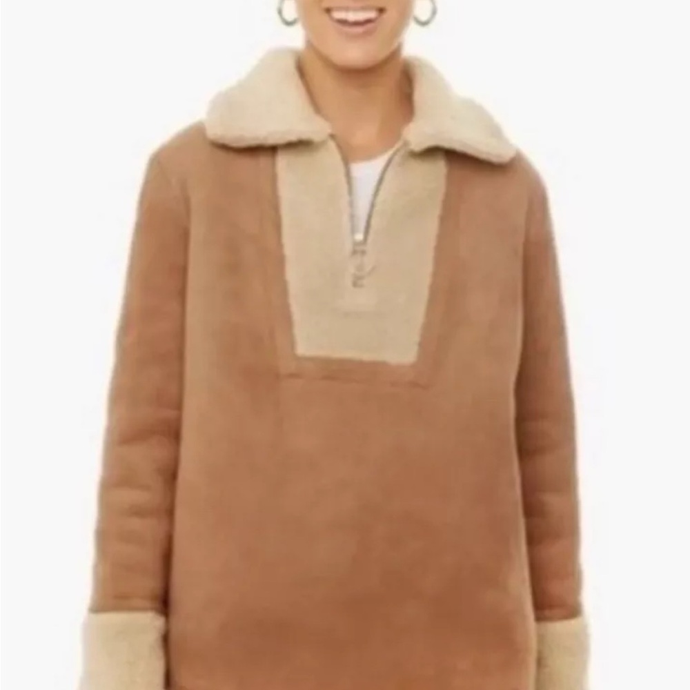 Tuckernuck | NEW Stella Camel Shearling 1/4 Zip Sherpa Jacket Size XL